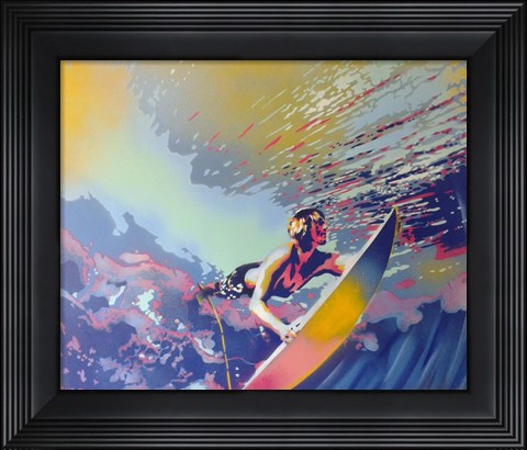 Framed Surfing Print