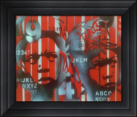 Framed Boxer V Alphabet Print