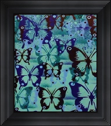 Framed Butterfly Patterns Print