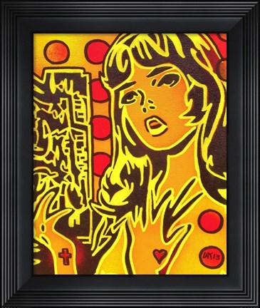 Framed Comic Girl Print