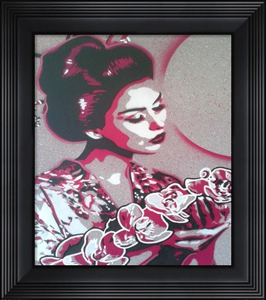 Framed Marble Geisha Print