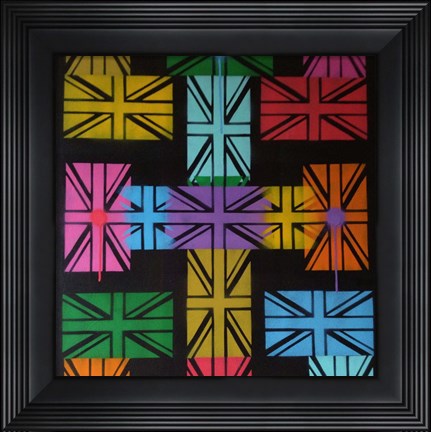 Framed Union Jack Cross Print