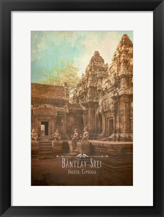 Framed Vintage Banteay Srei, Cambodia, Asia Print