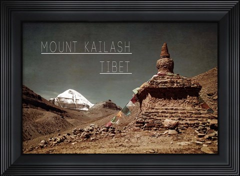 Framed Vintage Mount Kailash, Tibet, Asia Print