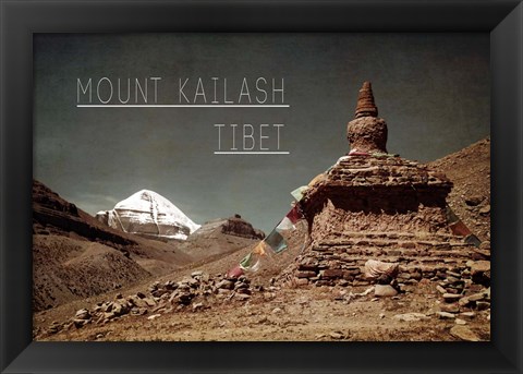 Framed Vintage Mount Kailash, Tibet, Asia Print