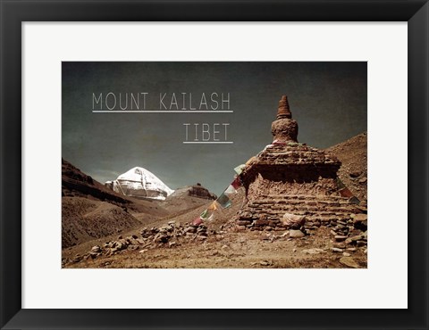 Framed Vintage Mount Kailash, Tibet, Asia Print