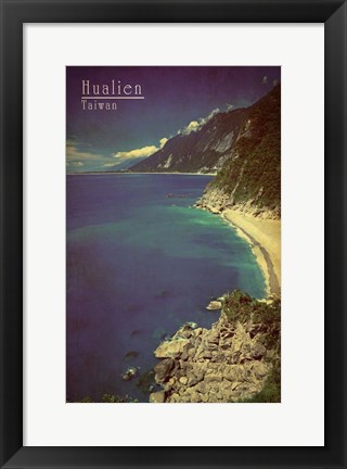 Framed Vintage Hualien Coast, Taiwan, Asia Print