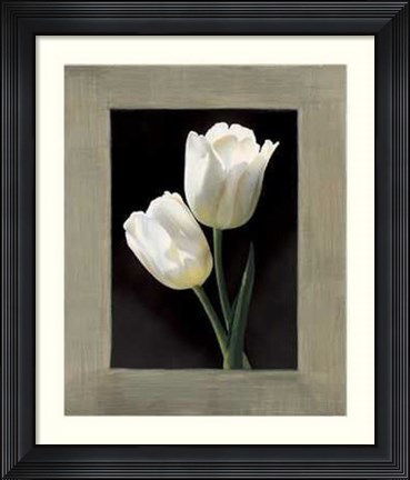 Framed Tulipani Bianchi Print