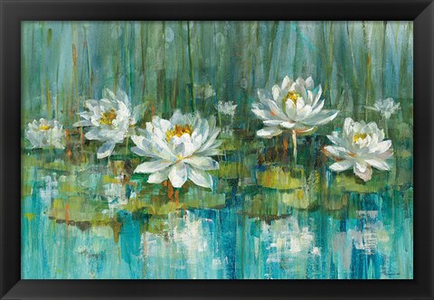 Framed Water Lily Pond Print