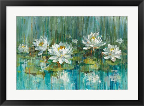 Framed Water Lily Pond Print