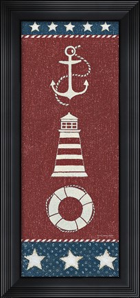 Framed Coastal Americana Panel I Print