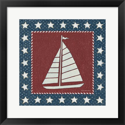 Framed Coastal Americana I Print