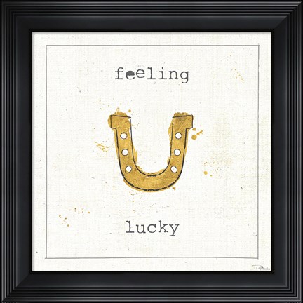 Framed Lil Memos Feeling Lucky Print