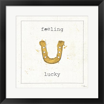 Framed Lil Memos Feeling Lucky Print