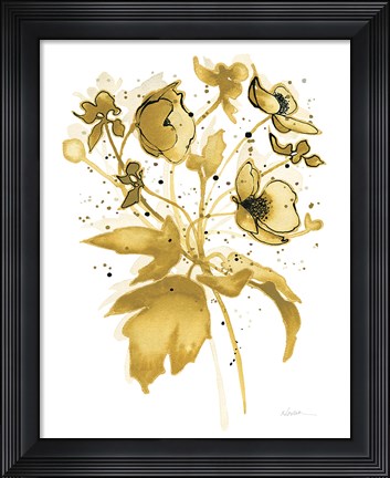 Framed Celebration d Or II with Gray Print