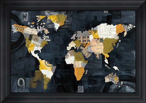 Framed Golden World Print