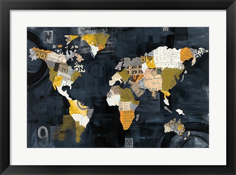 Framed Golden World Print