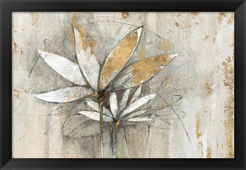 Framed Windflowers Gold Print