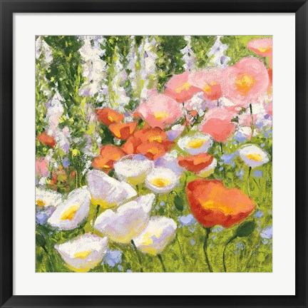 Framed Garden Pastels II Print