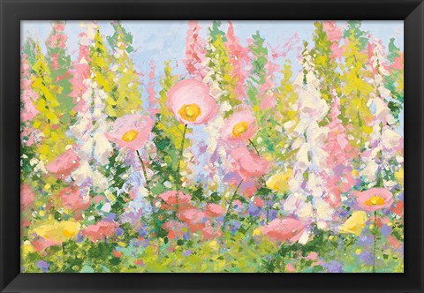 Framed Garden Pastels I Blue Sky Print