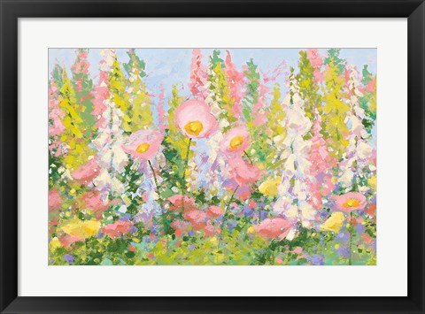 Framed Garden Pastels I Blue Sky Print