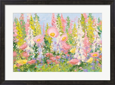 Framed Garden Pastels I Blue Sky Print