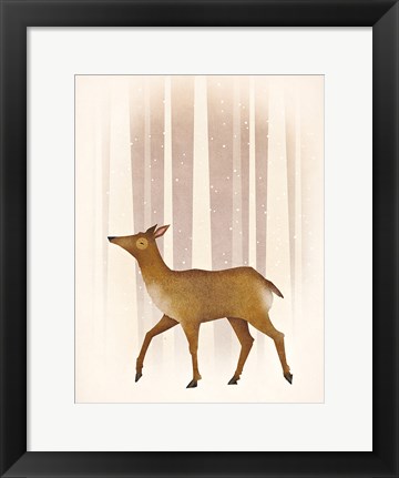 Framed Snowy Doe Print