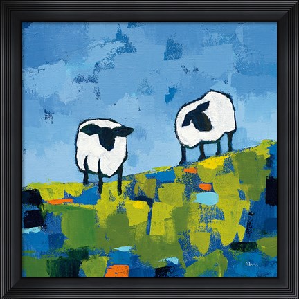 Framed Two Sheep Print