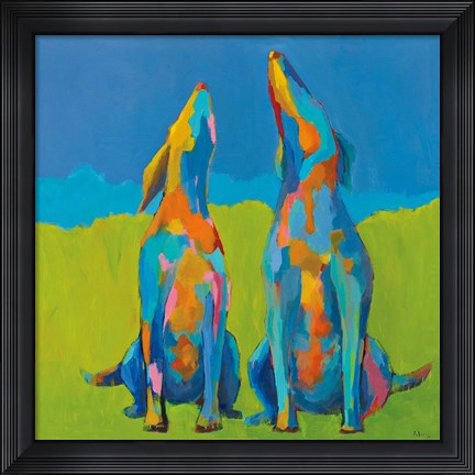Framed Howling Hounds Print