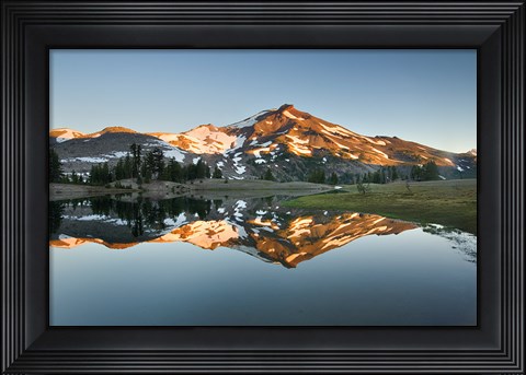 Framed South Sister Reflection II Print