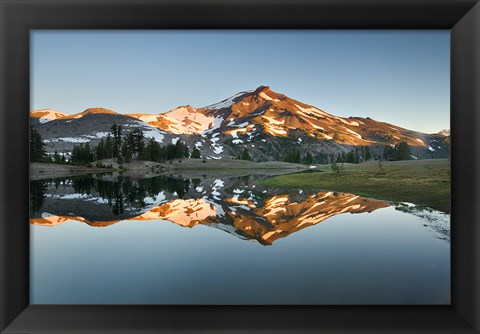 Framed South Sister Reflection II Print