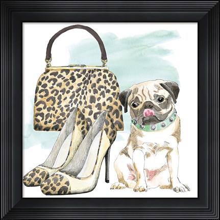 Framed Glamour Pups IV Print