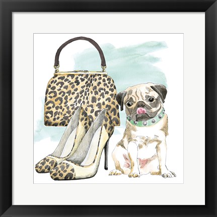 Framed Glamour Pups IV Print