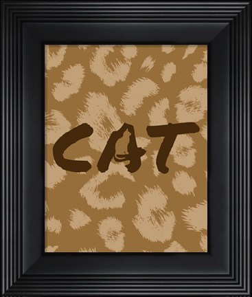 Framed Cat Pattern Print