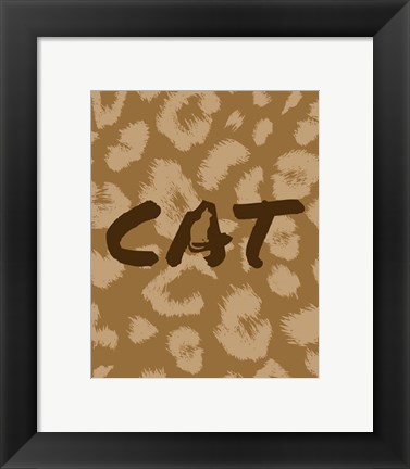 Framed Cat Pattern Print