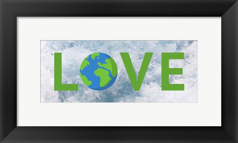 Framed Love Earth Print