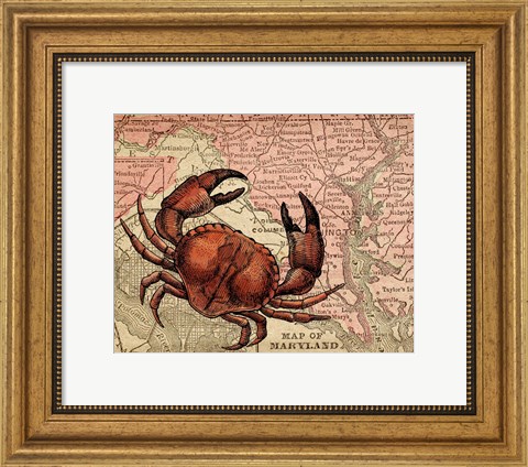 Framed Maryland&#39;s Jumbo Crabs Print