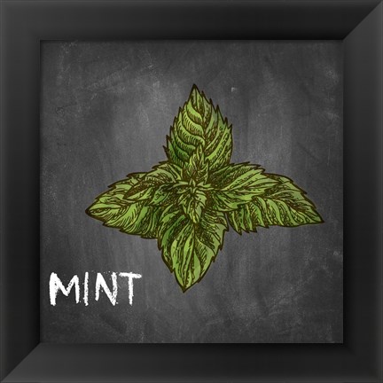 Framed Mint on Chalkboard Print