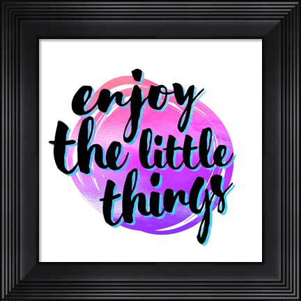 Framed Enjoy the Little Things 3 Print