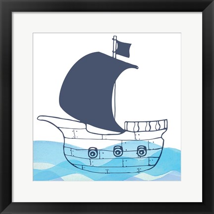 Framed Sailing Along Print