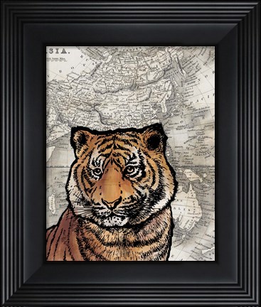 Framed Asian Tiger Print