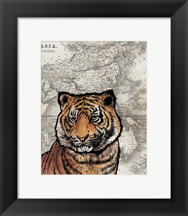 Framed Asian Tiger Print