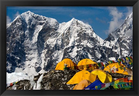 Framed Base Camp, Mt Everest, Nepal Print