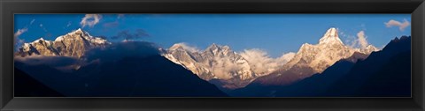 Framed Mt Everest, Ama Dablam, Khumbu, Himalayas, Nepal Print