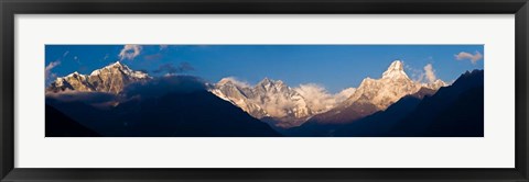 Framed Mt Everest, Ama Dablam, Khumbu, Himalayas, Nepal Print