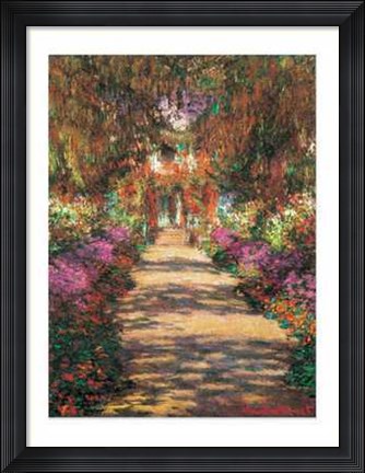 Framed Une Ale&#39;e du Jardin de Monet Print