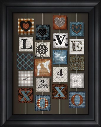 Framed Love on Strings Print