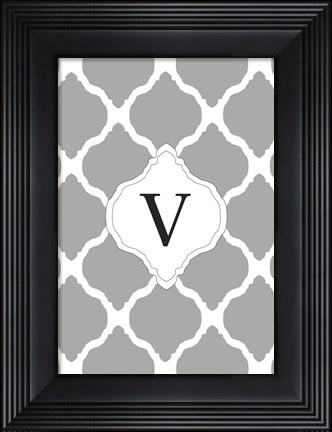 Framed V Print