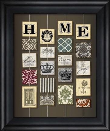 Framed Home on Strings Print