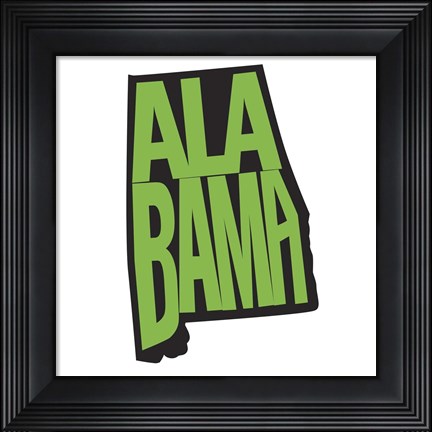 Framed Alabama  Letters Print